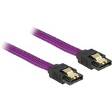 DeLOCK SATA 6 Gb/s 30 cm violet kabel Paars