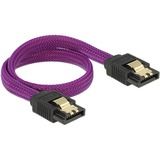 DeLOCK SATA 6 Gb/s 30 cm violet kabel Paars