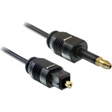 DeLOCK Toslink male -> toslink mini 3.5mm, 2m kabel Zwart, 82876