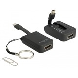 DeLOCK USB-C > HDMI adapter sleutelhanger Zwart, 4K 30Hz