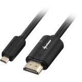 Sharkoon HDMI > micro-HDMI 2.0 kabel Zwart, 1 meter, 4K