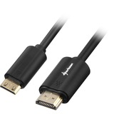 Sharkoon HDMI > mini-HDMI 2.0 adapter Zwart, 1 meter, 4K