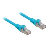 Sharkoon Patchkabel SFTP, RJ-45 met Cat.6a Blauw, 0,5 meter, Halogeenvrij