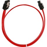 Sharkoon SATA II kabel Rood, 0,5 meter, 3 Gb/s, Connector met klem, Bulk