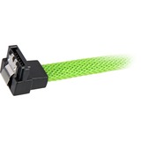 Sharkoon Sata III 90° sleeve kabel Groen, 0,3 meter