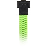 Sharkoon Sata III 90° sleeve kabel Groen, 0,45 meter