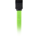 Sharkoon Sata III 90° sleeve kabel Groen, 0,45 meter