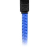 Sharkoon Sata III 90° sleeve kabel Blauw, 0,45 meter