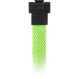 Sharkoon Sata III 90° sleeve kabel Groen, 0,6 meter