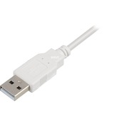 Sharkoon USB 2.0 Kabel, USB-A > USB-B Wit, 0,5 meter