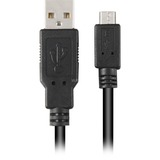 Sharkoon USB-A 2.0 > Micro USB-B kabel Zwart, 1 meter