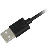 Sharkoon USB-A 2.0 - USB-C kabel Zwart, 1 meter