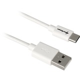 Sharkoon USB-A 2.0 - USB-C kabel Wit, 2 meter