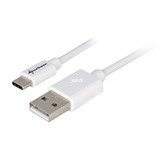Sharkoon USB-A 2.0 - USB-C kabel Wit, 3 meter