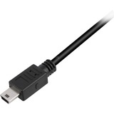 Sharkoon USB-A 2.0 naar mini-USB-B kabel Zwart, 3 meter, Dubbele afscherming