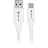 Sharkoon USB-A 3.2 > USB-C kabel Wit, 0,5 meter	