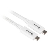 Sharkoon USB-C 3.2 Gen 2 kabel Wit, 0,5 meter	