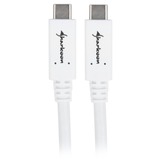 Sharkoon USB-C 3.2 Gen 2 kabel Wit, 0,5 meter	