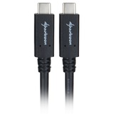 Sharkoon USB-C 3.2 Gen 2 kabel Zwart, 0,5 meter	