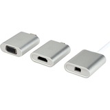 SilverStone EP11S USB hub adapter aluminium/wit