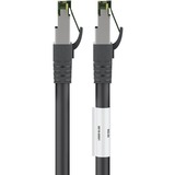 goobay Cat.8.1 netwerkkabel Zwart, 0,5 meter, S/FTP (PiMF), RJ-45
