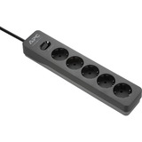 APC PME5B-GR stekkerdoos met overspanningsbeveiliging Zwart, 5x stopcontact