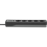 APC PME5B-GR stekkerdoos met overspanningsbeveiliging stekkerdoos Zwart, 5x stopcontact