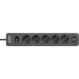 APC PME5U2B-GR stekkerdoos met overspanningsbeveiliging stekkerdoos Zwart, 5x stopcontact + 2x USB Surge lader