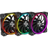 Alpenföhn Wing Boost 3 ARGB Triple High Speed 120mm case fan Zwart, 4-pin PWM aansluiting, 3-pin ARGB aansluiting