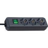 Brennenstuhl Eco-Line met schakelaar 3-voudig, 5 m 3-voudige stekkerdoos Zwart, 3x stekker