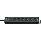 Brennenstuhl Premium-Line 6x 6-voudige stekkerdoos Zwart, 6x stekker, 1951160100, voor 6 stekkers, 3m