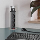 Brennenstuhl Tower Power stekkerdoos met USB stekkerdoos Zilver/zwart