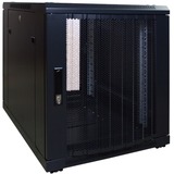 DSI 12U mini serverkast met geperforeerde deur - DS6812PP server rack Zwart, 600 x 800 x 635 mm