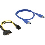 DeLOCK Riser Card PCI Express x1 > x16 met USB-kabel 