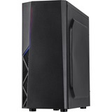 Inter-Tech B-02 RGB midi tower behuizing Zwart | 3x USB-A | RGB | Window