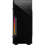 Inter-Tech B-42 RGB midi tower behuizing Zwart | 3x USB-A | RGB | Window