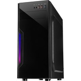 Inter-Tech B-42 RGB midi tower behuizing Zwart | 3x USB-A | RGB | Window