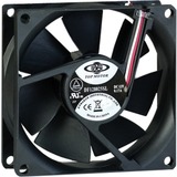 Inter-Tech Case fan 80 mm Bulk case fan Zwart, 80 x 80 x 25 mm, 3-pins fan connector