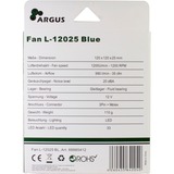 Inter-Tech L-12025 120x120x25mm case fan Zwart/blauw