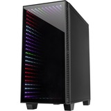 Inter-Tech X-608 Infinity Micro midi tower behuizing Zwart | 1x USB-A | 1x USB-C | RGB | Window