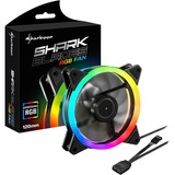 Sharkoon SHARK Blades RGB case fan Zwart, 120 x 120 x 25 mm