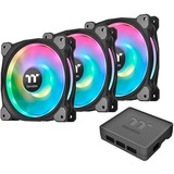Thermaltake Riing Duo 12 RGB Radiator Fan (3-Fan Pack) case fans Zwart, 3 stuks, 120 x 120 x 25 mm, PWM