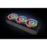 Thermaltake Riing Quad 12 RGB Radiator Fan TT Premium Edition 3 Pack case fans Zwart, 3 stuks, 120 x 120 x 25 mm, 3 stuks, Incl. controller