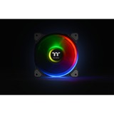Thermaltake Riing Quad 12 RGB Radiator Fan TT Premium Edition 3 Pack case fans Zwart, 3 stuks, 120 x 120 x 25 mm, 3 stuks, Incl. controller