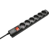 Trust Surge Protector 6 ports stekkerdoos Zwart, 21059