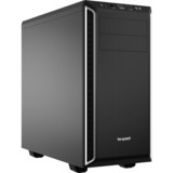 be quiet! PURE BASE 600 tower-behuizing Zwart/zilver, 2x USB-A 3.2 (5 Gbit/s), 2x Audio