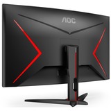 AOC C32G2ZE/BK 32" Curved gaming monitor Zwart/rood, 2x HDMI, DisplayPort, 240 Hz