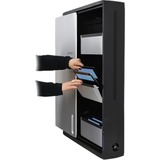 Ergotron Zip12 Charging Wall Mount Storage Cabinet oplaadstation Zwart