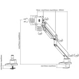 Neomounts NM-D775BLACKPLUS monitorarm Zwart