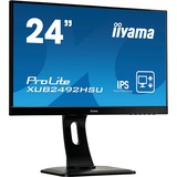 iiyama ProLite XUB2492HSU-B1 24" Monitor Zwart, HDMI, DisplayPort, VGA, 2x USB-A 2.0